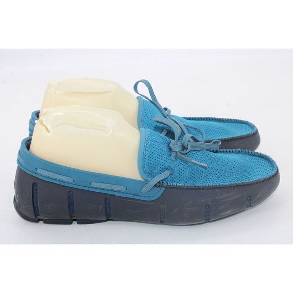 SWIMS Rubber & Mesh Loafer Boat Shoes Teal Gray Size 8M - Picture 6 of 11